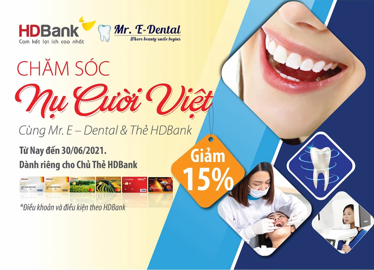 “Chăm sóc nụ cười Việt” cùng thẻ HDBank
